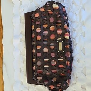 Vintage Nine West Leather Weaved Clutch